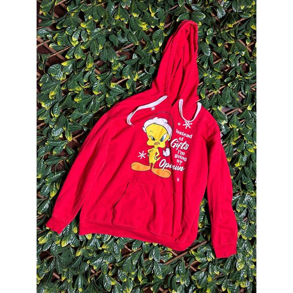 LOONEY TUNES Tweety Bird Holiday Sweatshirt Fits Like a Size Small - Picture 2 of 6